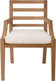 Scaun elegant pentru exterior design LUX Hera natur / flores off-white