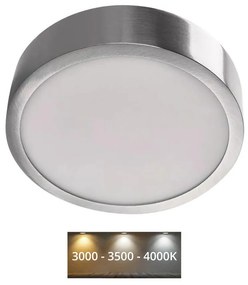 Plafonieră LED/12,5W/230V 3000/3500/4000K d. 17 cm crom