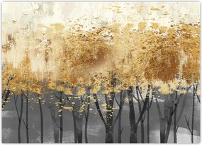 Tablou - Copaci aurii (70x50 cm)