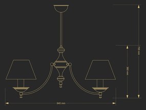 Candelabru 2 brate elegant, Cristal Scholer San Marino