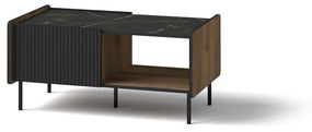 Masă de cafea Phelan P11 (Nuc warmia + Negru). 1062541