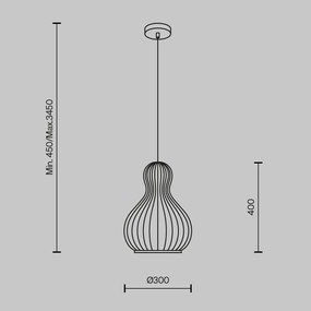 Pendul design decorativ natural Roots 30cm