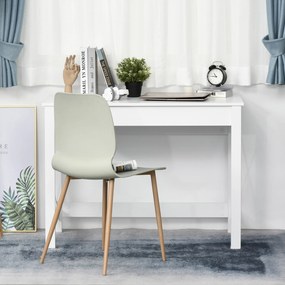 HOMCOM, Birou de Studiu, Stil Modern, MDF, Metal, 105x50x76 cm, Alb | Aosom Romania