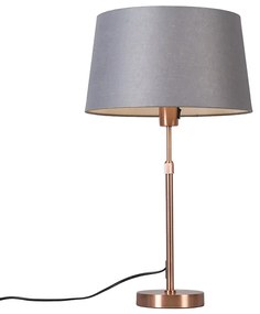 Lampă de masă din cupru cu abajur gri 35 cm reglabilă - Parte