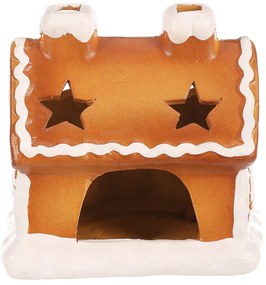 Sfeșnic Perníkový domeček, ceramică, 8 cm