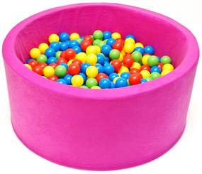 NELLYS Piscina pentru copii 90x40cm formă circulară + 200 de baloane - roz, Ce19