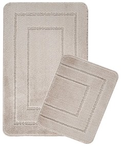 Covorașe de baie maro deschis 2 buc. 50x80 cm Cerceve – Foutastic