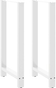 vidaXL Picioare de masă de bar, albe, 2 buc., 60x(110-111) cm, oțel