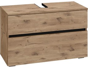 Dulap sub chiuvetă în culoare naturală cu aspect de lemn de stejar 80x55 cm Wisla – Støraa