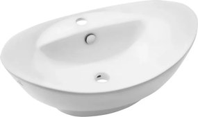 Lavoar pe blat Invena Feme 60 cm alb