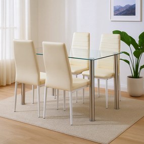 Nolen 4+1 set de sufragerie bej