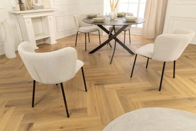 Set 2 scaune stil retro LYON catifea bej