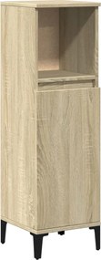 vidaXL Dulap de baie, stejar sonoma, 30x30x100 cm, lemn prelucrat