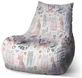 Sac de șezut Bean pisicuțe pictate - pentru copii, colorat