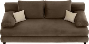 Canapea extensibilă, textil capuccino/bej, CLIV