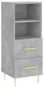 828656 vidaXL Servantă, gri beton, 34,5x34x90 cm, lemn compozit