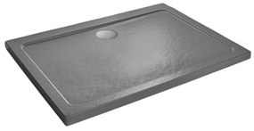 Cadita dus dreptunghiulara Radaway Doros D Stone 100x80 cm acril antracit