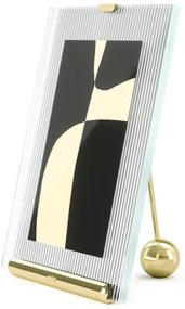 Ramă foto aurie cu picior de susținere din sticlă 16x20 cm Flute – Umbra