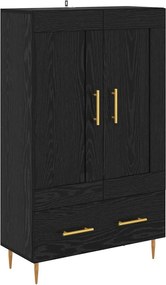 vidaXL Bufet cu sertar Stejar Negru 69,5 x 31 x 115 cm Lemn compozit