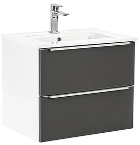 Dulap inferior Vario Trim 60 cu lavoar alb-antracit