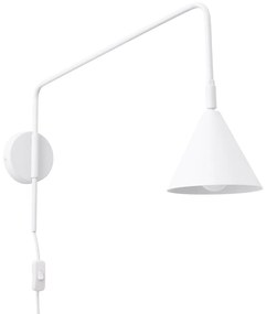 Aplică de perete albă cu alimentare la priză Zylo – Sollux