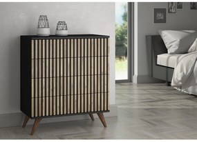 Comodă Franc 62 (lemn negru + pin atlantic). 1107930