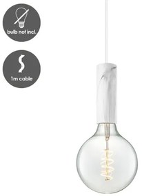 Lustră pe cablu SAGA 1xE27/40W/230V marmură