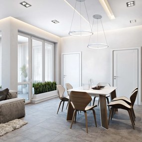 Lustra LED design modern 40cm GIRO alba
