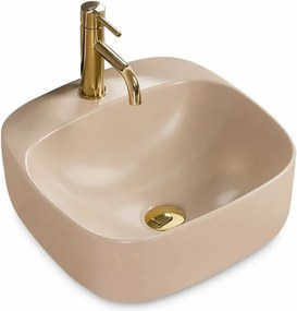 Lavoar bej mat pe blat Rea Luiza 42 cm