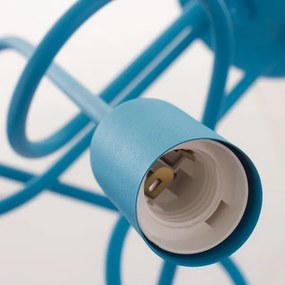 Lustră LED aplicată pentru copii OXFORD, 3xE27/15W/230V, albastră