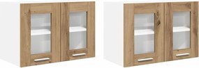 vidaXL Dulap suspendat Riga 2 pcs Stejar Artizanal 60 x 31 x 40 cm