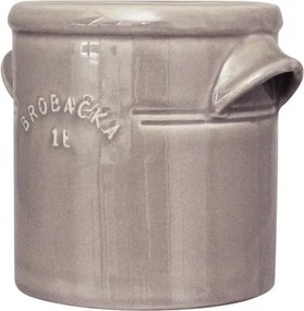 Ghiveci din ceramică glazurată manual 1L bej, „Brobacka"