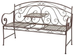 Bancă de grădină maro din metal Saket – Garden Pleasure