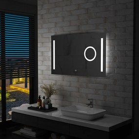 Oglinda cu LED de perete de baie cu senzor tactil, 100 x 60 cm 1, 100 x 60 cm
