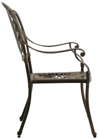 Set mobilier bistro, 3 piese, bronz, aluminiu turnat Bronz, 3