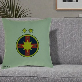 Perna Personalizata FCSB Fotbal Club Steaua Bucuresti, 40x40 cm, Verde, Husa Detasabila, Perna Inclusa, BEKZ®