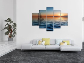 Tablou - Bărci cu vele pe mare (150x105 cm)