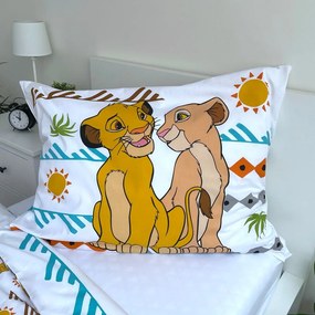 Lenjerie de pat pentru copii din bumbac pentru pat de o persoană 140x200 cm Lion King Africa – Jerry Fabrics