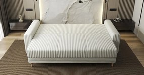 Canapea extensibilă dumonde cu ladă de depozitare si sezut confortabil din spuma high-density, Kronos Ambience Ivory 210x100 cm