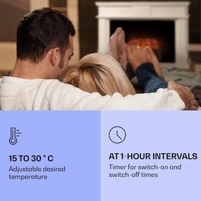 Klarstein Kamini FXL 2G Șemineu electric Inserție șemineu 1800 W iluzie de flacără 3D LED