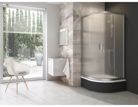 Ravak BLIX 3B240U40ZG - Cabină de duș cvadrant, 4 piese, 80 x 80 cm, satinat