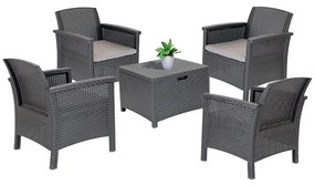 Set de mobilier de grădină Venus Quadro grafit