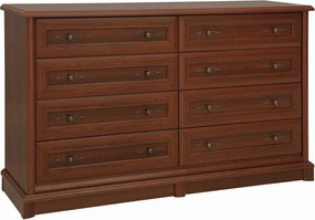 Comoda mare dormitor Kent EKOM8S, castan, PAL, 154x45x91 cm