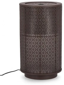 Fantana cilindrica cu LED, din metal, maro, 30x51.5 cm, Miki, Yes