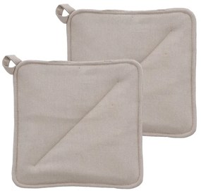 Set 2 suporturi din bumbac pentru bucătărie Södahl, 23 x 23 cm, bej