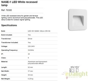 SPOT LED INCASTRABIL DE EXTERIOR NASE-1 alb 70395