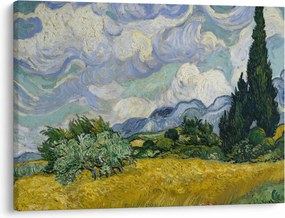 Tablou - Vincent van Gogh, Wheat Field with Cypresses, reproducere (70x50 cm)