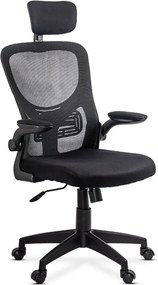 Scaun ergonomic din mesh cu brate rabatabile OFF 635 negru
