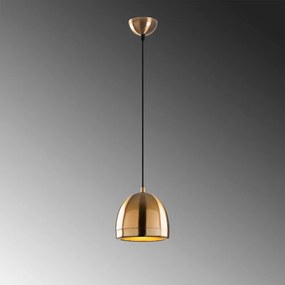 Lustră în culoarea bronz cu abajur din metal ø 17 cm Mugo – Opviq lights