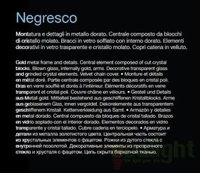 Aplica de perete cristal Venezian Negresco AP2 087757